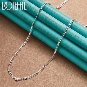 925 Silver Side Chain Necklace 16-30 Inch