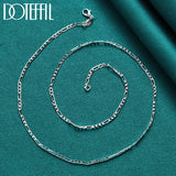 925 Silver Side Chain Necklace 16-30 Inch