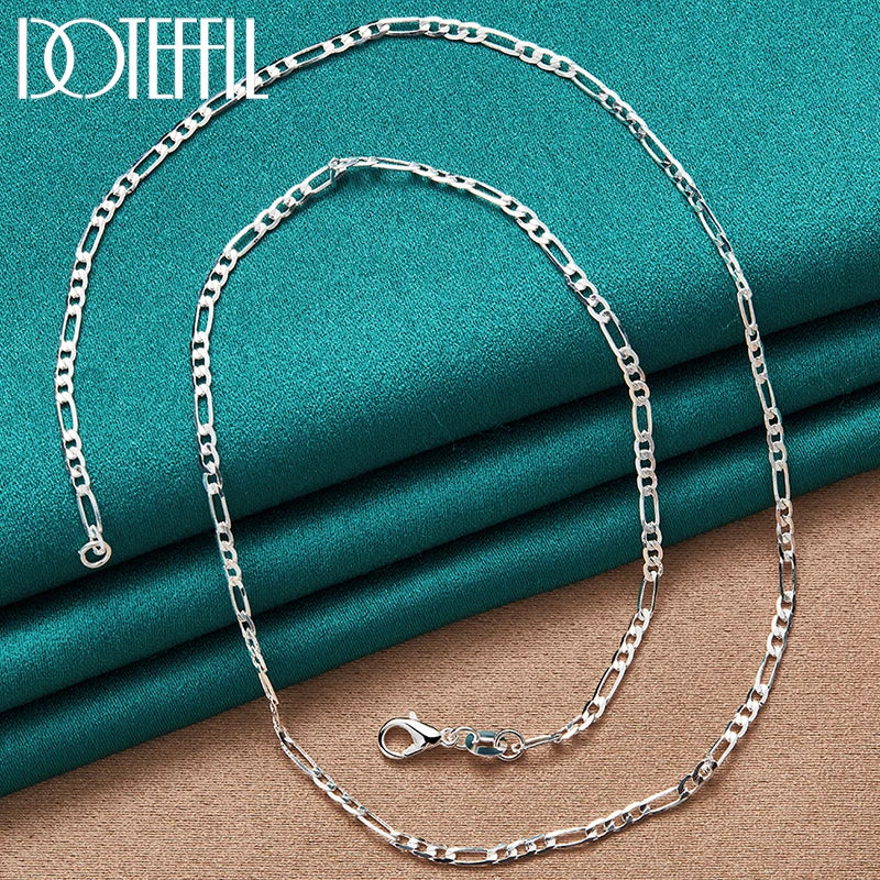 925 Silver Side Chain Necklace 16-30 Inch