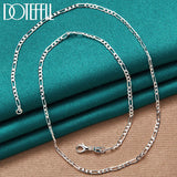 925 Silver Side Chain Necklace 16-30 Inch