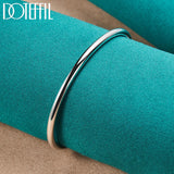 925 Silver 4mm Bead Bracelet Cufflinks for Wedding Party