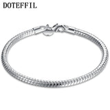 925 Sterling Silver 4mm Snake Chain 8 inches Bracelet