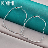 925 Silver Heart Hoop Earrings Wedding Engagement Party Jewelry