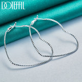 925 Silver Heart Hoop Earrings Wedding Engagement Party Jewelry