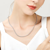 925 Silver 5mm Round Box Chain Necklace 18/20/24 Inch Woman Men Wedding Charm