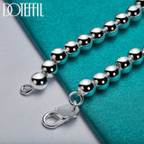 925 Silver Bead Ball Chain Bracelet Wedding Jewelry