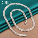 925 Silver 6mm Flat Snake Chain Necklace Wedding Engagement Jewelry