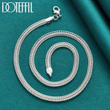 925 Silver 6mm Flat Snake Chain Necklace Wedding Engagement Jewelry