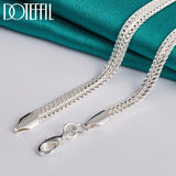 925 Silver 6mm Flat Snake Chain Necklace Wedding Engagement Jewelry