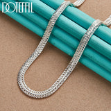 925 Silver Flat Snake Chain Necklace 6mm for Wedding Engagement