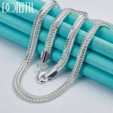 925 Silver Flat Snake Chain Necklace 6mm for Wedding Engagement
