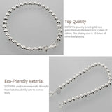 925 Silver 6mm Ball Bead Chain Bracelet Wedding Jewelry