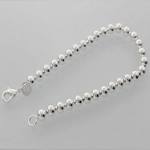 925 Silver 6mm Ball Bead Chain Bracelet Wedding Jewelry
