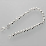 925 Silver 6mm Ball Bead Chain Bracelet Wedding Jewelry