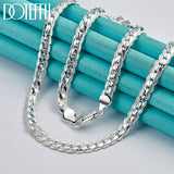 925 Silver 6mm Side Chain Necklace for Wedding Gift