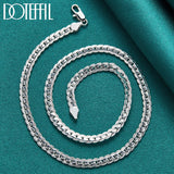 925 Silver 6mm Side Chain Necklace for Wedding Gift