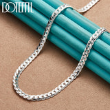 925 Silver 6mm Side Chain Necklace for Wedding Gift