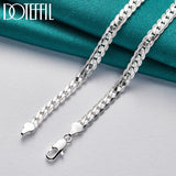 925 Silver 6mm Side Chain Necklace for Wedding Gift