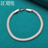 925 Silver 6mm Side Snake Chain Bracelet