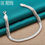 925 Silver 6mm Side Snake Chain Bracelet