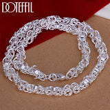 925 Silver 7mm Chain Necklace Men Women Party Jewelry