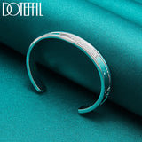 925 Silver Roman Numerals Bangle Bracelet For Woman