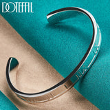 925 Silver Roman Numerals Bangle Bracelet For Woman Wedding Engagement