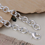 925 Sterling Silver 8 Inch Chain Bracelet Wedding Engagement Party Jewelry