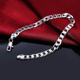 925 Silver 8m Bracelet Women Wedding Jewelry