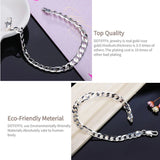 925 Silver 8m Bracelet Women Wedding Jewelry