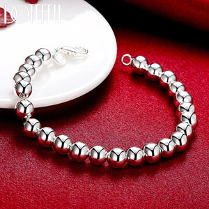925 Silver 8mm/10mm Bead Bracelet for Women