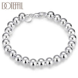 925 Silver 8mm/10mm Bead Bracelet for Women