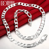 925 Silver 8mm Chain Necklace Statement Jewelry
