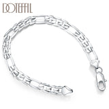 925 Silver 8mm Man Women Bracelet Wedding Jewelry