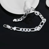 925 Silver 8mm Man Women Bracelet Wedding Jewelry