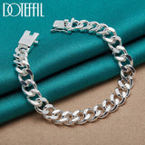 925 Silver 8mm Bracelet Chain Men Women Wedding Jewelry
