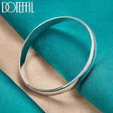 925 Silver 8mm Bangle Bracelet For Wedding Engagement Charm Party