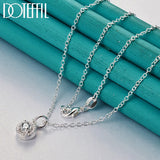 925 Silver Zircon Pendant Necklace 16-30" Chain Wedding Party Jewelry
