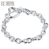 925 Silver Arrow Heart Bracelet Chain Women Wedding Jewelry