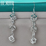 925 Silver Zircon Drop Earrings Women Jewelry Wedding Gift