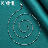 925 Silver Bamboo Bead Chain 16-30 Inch Necklace Wedding Charm Jewelry
