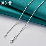 925 Silver Bamboo Bead Chain 16-30 Inch Necklace Wedding Charm Jewelry