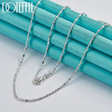 925 Silver Bamboo Bead Chain 16-30 Inch Necklace Wedding Charm Jewelry