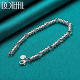 925 Silver Bamboo Joint Chain Bracelet for Wedding Party