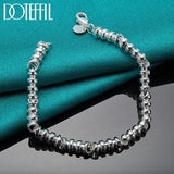 925 Silver Bamboo Joint Chain Bracelet for Wedding Party