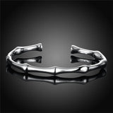 925 Sterling Silver Bamboo Cuff Bracelet for Women