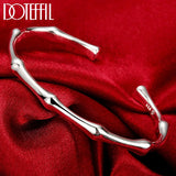 925 Sterling Silver Bamboo Cuff Bracelet for Women