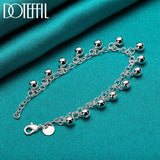 925 Silver Bells Bead Bracelet Chain Women's Wedding Jewelry