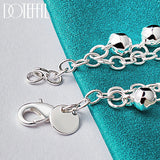 925 Silver Bells Bead Bracelet Chain Women's Wedding Jewelry