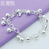 925 Silver Bells Bracelet Charm Wedding Engagement Jewelry